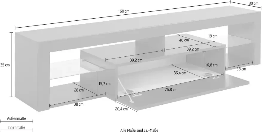 INOSIGN Tv-meubel Essential Breedte 160 cm - Foto 2