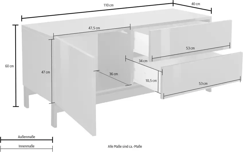 INOSIGN Tv-meubel Metis Breedte 110 cm - Foto 2