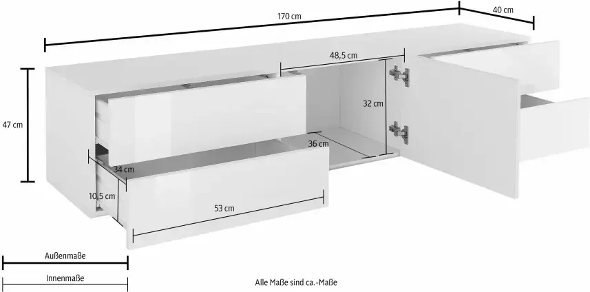 INOSIGN Tv-meubel Metis Breedte 170 cm - Foto 7