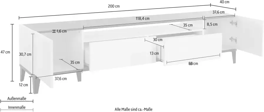 INOSIGN Tv-meubel SUNRISE Breedte 200 cm - Foto 7