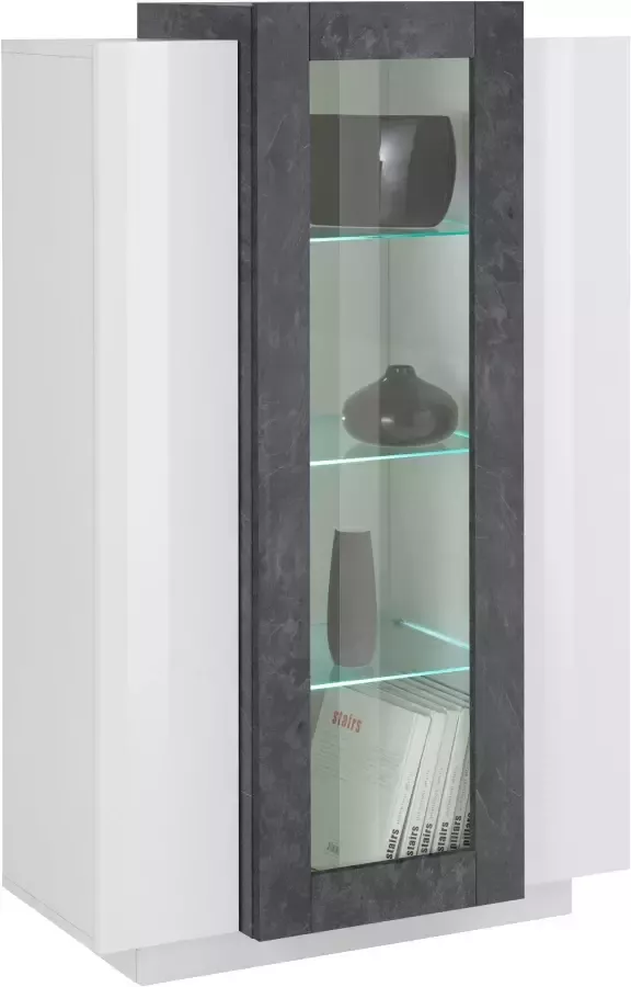 INOSIGN Vitrinekast Coro Vitrine Glasvitrine Vitrinenschrank Stauraumvitrine Hoogte ca. 120 5 cm - Foto 4