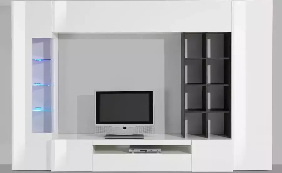 INOSIGN Wandmeubel New Egypt wandmeubel mediameubel woonkamerwand 2 kleppen 2 kleine deuren 2 grote deuren rekopbouw breedte 290 hoogte 191 (set 5 stuks) - Foto 7