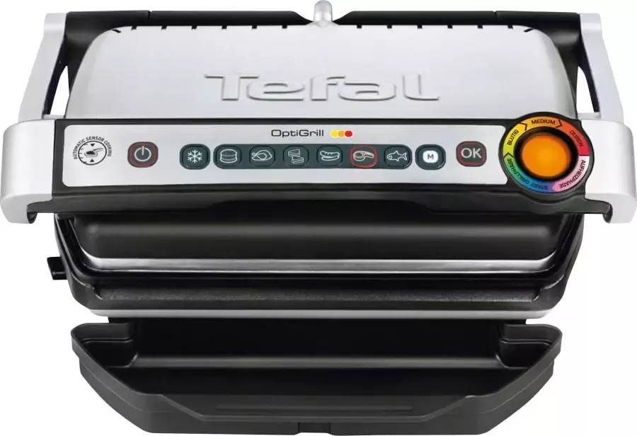 Tefal Contactgrill Optigrill GC705D 6 programma s past temperatuur en grillcyclus aan het grillgerecht aan - Foto 3