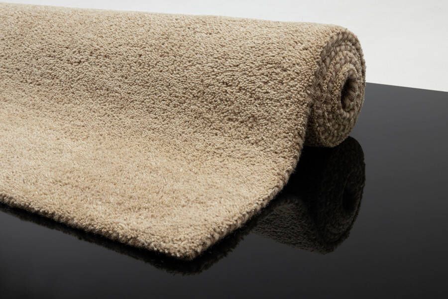 THEKO Loper Gabbeh Uni Handweb Teppich meliert reine Wolle handgewebt