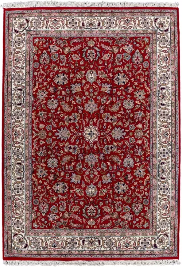 THEKO Oosters tapijt Benares Isfahan zuivere wol met de hand geknoopt met franje - Foto 6
