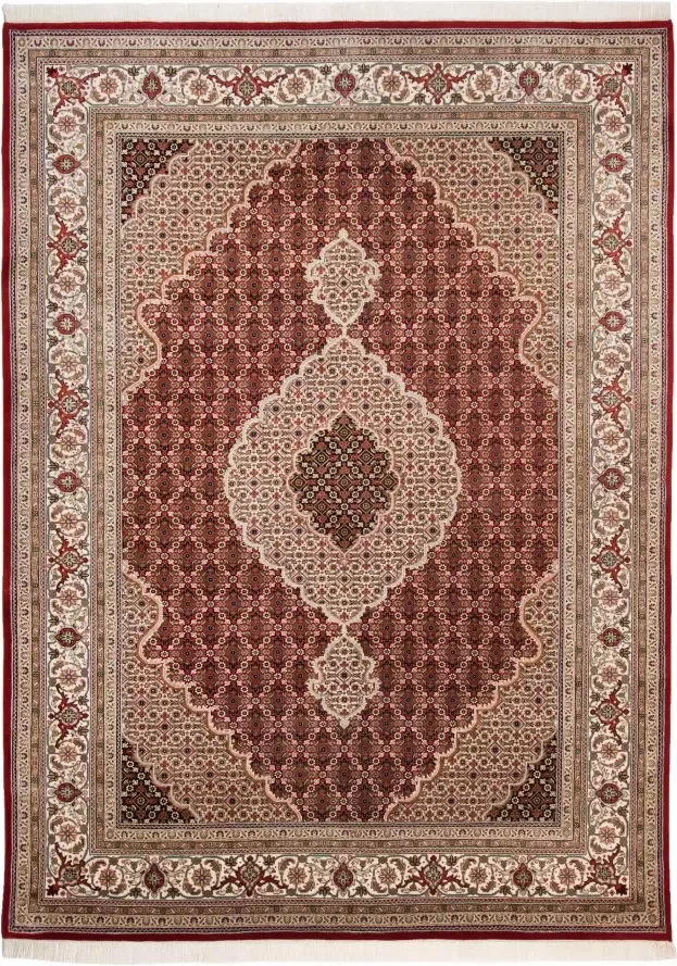 THEKO Oosters tapijt Mahi Tabriz met de hand geknoopt materiaal: 80% wol 20% zijde met franje