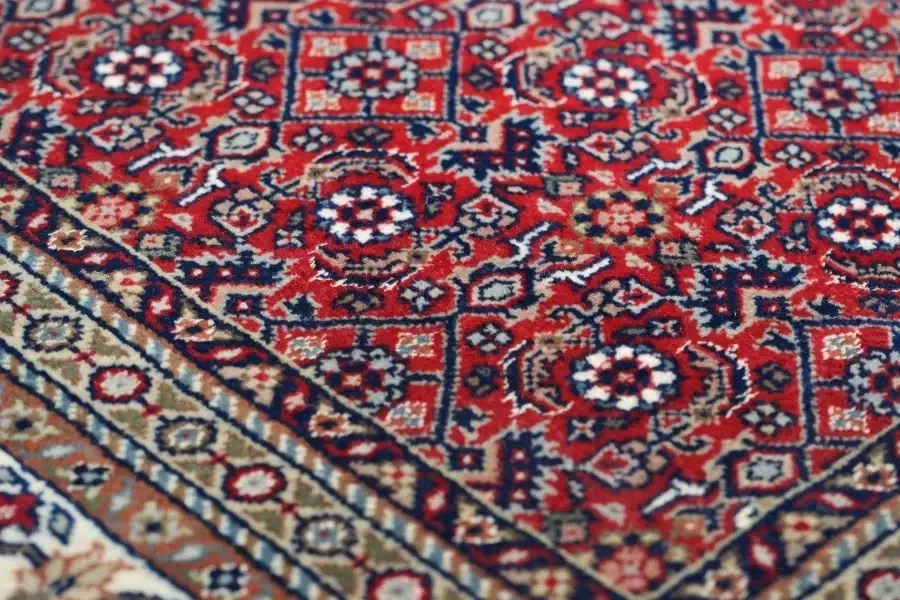 THEKO Oosters tapijt Sirsa Seta Bidjar Pool van 20% zijde met de hand geknoopt met franje woonkamer - Foto 3