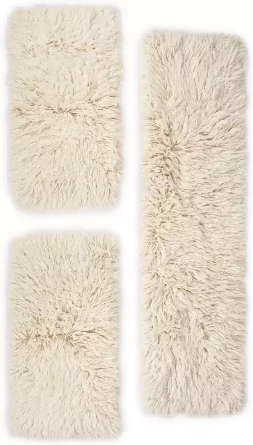 THEKO Set slaapkamerkleedjes Flokati XXL originele griekse flokati loperset voor de slaapkamer - Foto 1