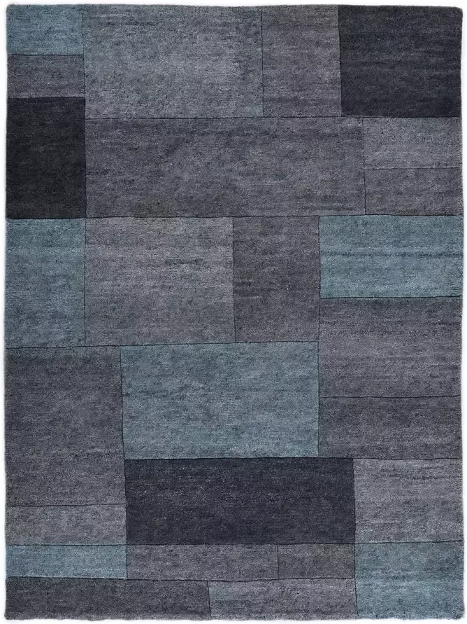 THEKO Wollen kleed Dalas 7709 zuivere wol met de hand geknoopt patchworkdesign - Foto 1