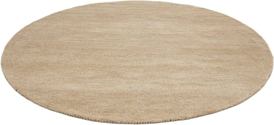 THEKO Wollen kleed Gabbeh uni Handgeweven vloerkleed mêlee zuivere wol met de hand geweven - Foto 1