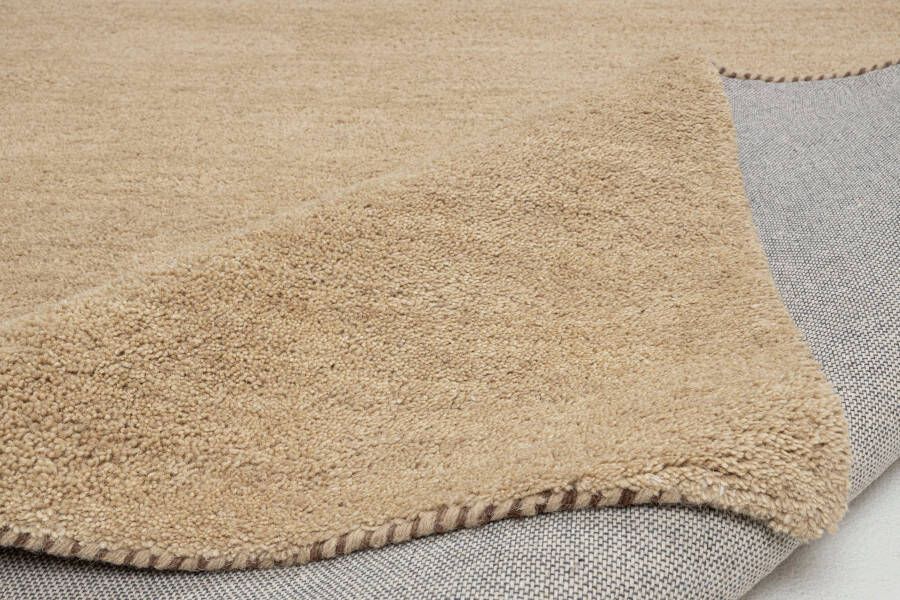 THEKO Wollen kleed Gabbeh uni Handgeweven vloerkleed mêlee zuivere wol met de hand geweven - Foto 2