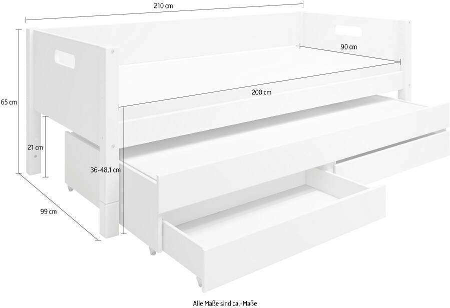 Thuka 1-persoonsledikant Nordic produceert bij Flexa incl rolbodem - Foto 2