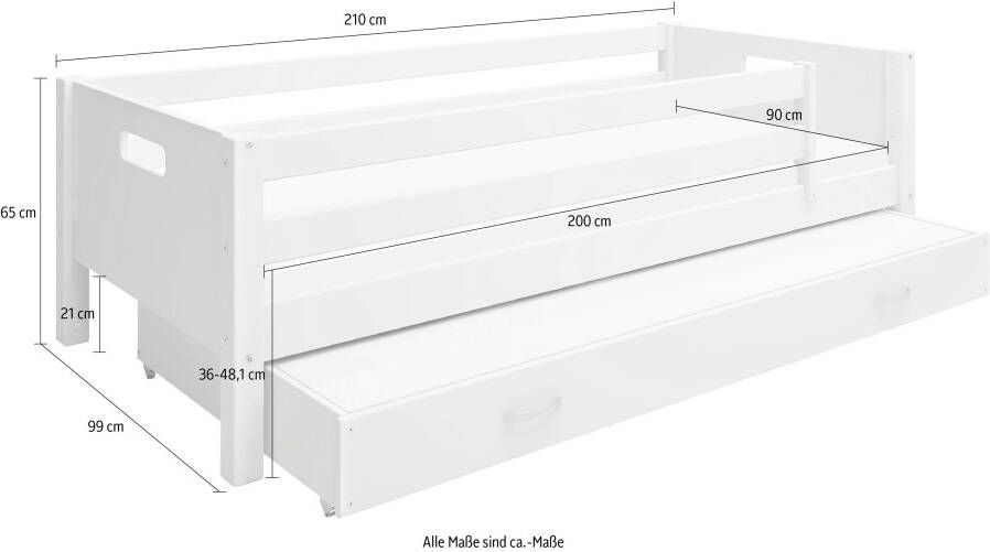 Thuka 1-persoonsledikant Nordic produceert bij Flexa incl rolbodem - Foto 2