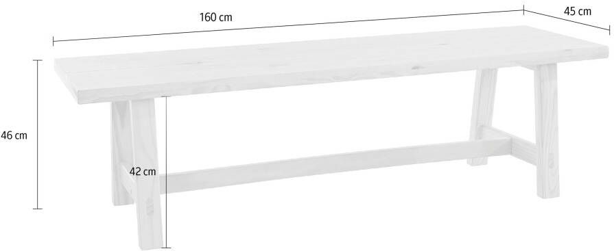 Timbers Eetbank Gainesville Zitoppervlak frame van grenen verschillende kleurvarianten zithoogte 46 cm (1 stuk) - Foto 2