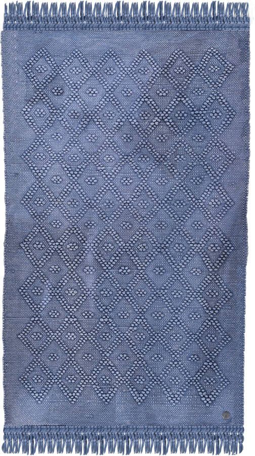 TOM TAILOR HOME Badmat Vintage wash Badmat uni kleuren ruitpatroon met franjes 100% katoen (1 stuk) - Foto 7
