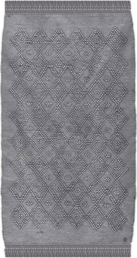 TOM TAILOR HOME Badmat Vintage wash Badmat uni kleuren ruitpatroon met franjes 100% katoen (1 stuk) - Foto 6