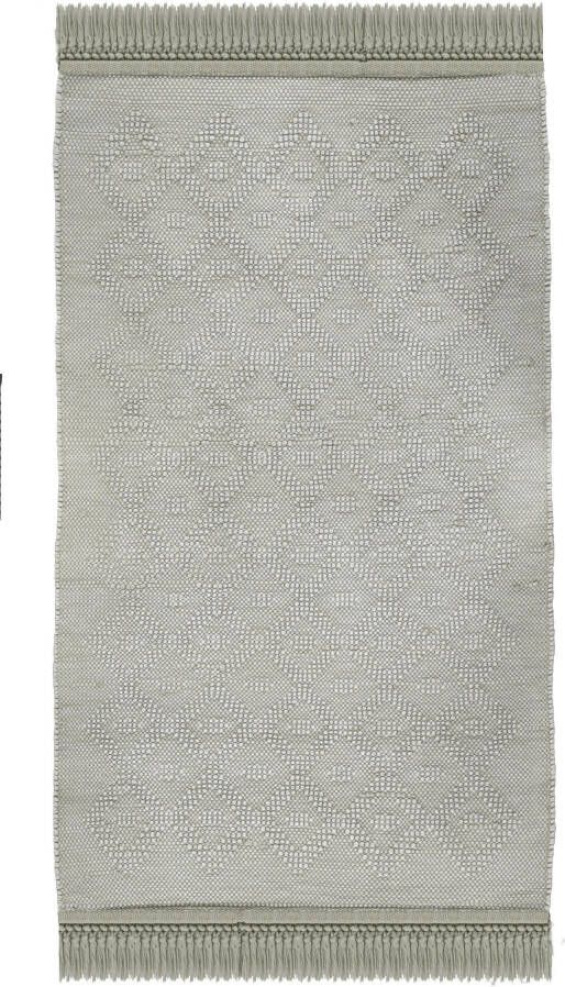 TOM TAILOR HOME Badmat Vintage wash Badmat uni kleuren ruitpatroon met franjes 100% katoen (1 stuk) - Foto 7