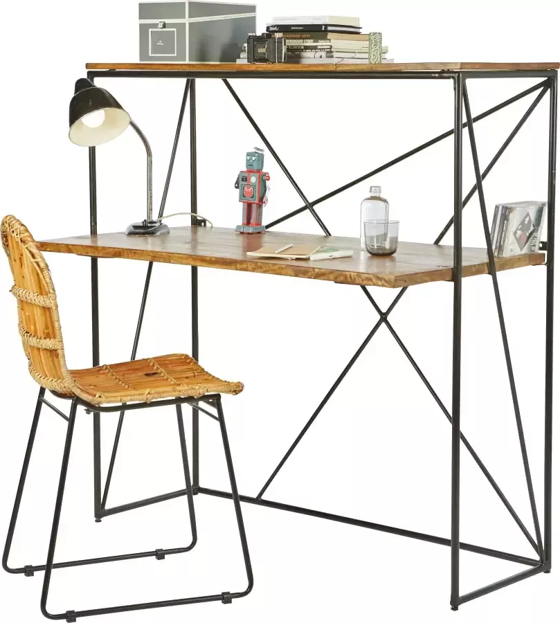 TOM TAILOR HOME Secretaire T-NEST SHELF OFFICE LOW middelhoog open bureaurek van mangohout en metaal - Foto 3