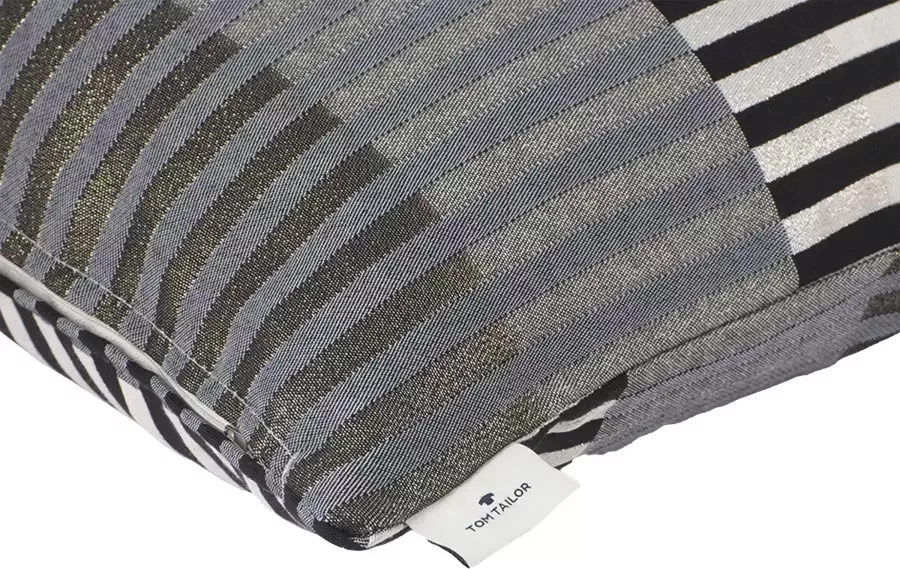 TOM TAILOR HOME Sierkussen Glamour Stripe met gemetalliseerd effectgaren kussenovertrek zonder vulling(1 stuk) - Foto 1