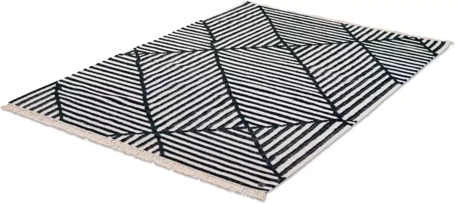 TOM TAILOR HOME Vloerkleed Criss Cross met de hand geweven met franje boho-stijl - Foto 9