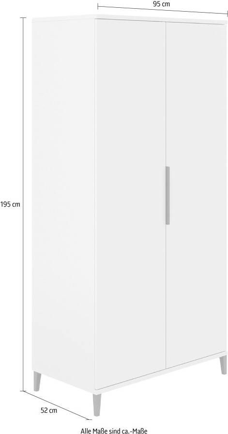 Home affaire Kledingkast ARI 2-deurs veel opbergruimte met legplanken en kledingstangen - Foto 2