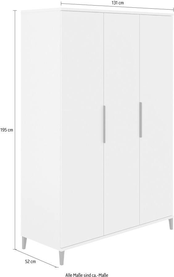 Home affaire Kledingkast ARI 3-deurs veel opbergruimte met legplanken en kledingstangen - Foto 2