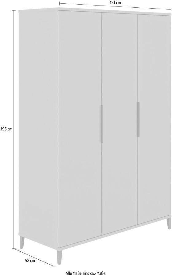 Home affaire Kledingkast ARI 3-deurs veel opbergruimte met legplanken en kledingstangen - Foto 2