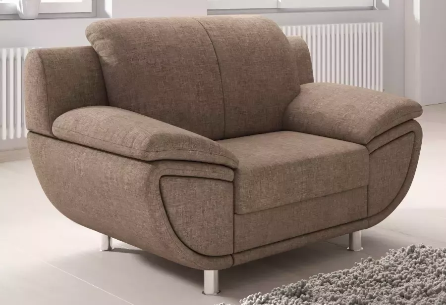 TRENDMANUFAKTUR Fauteuil Rondo II loungestoel tijdloos en comfortabel naar keuze met comfortabele binnenvering met extra brede armleuningen - Foto 3