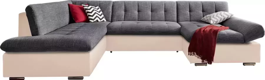 TRENDMANUFAKTUR Zithoek Reggae modern en comfortabel actuele materiaalcombinatie U-vorm - Foto 5