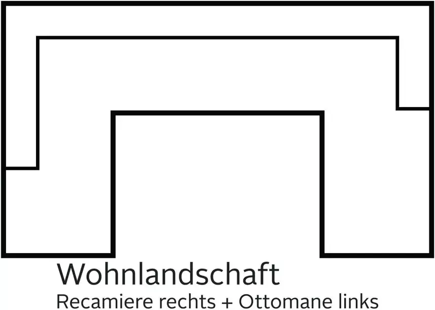 TRENDMANUFAKTUR Zithoek Reggae modern en comfortabel actuele materiaalcombinatie U-vorm