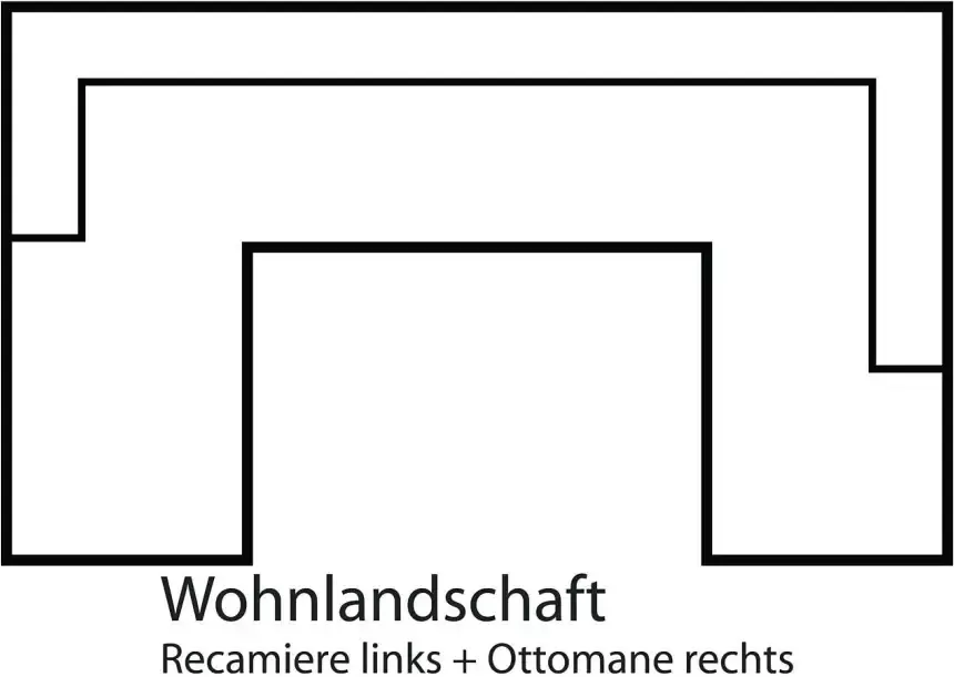 TRENDMANUFAKTUR Zithoek Reggae modern en comfortabel actuele materiaalcombinatie U-vorm - Foto 3