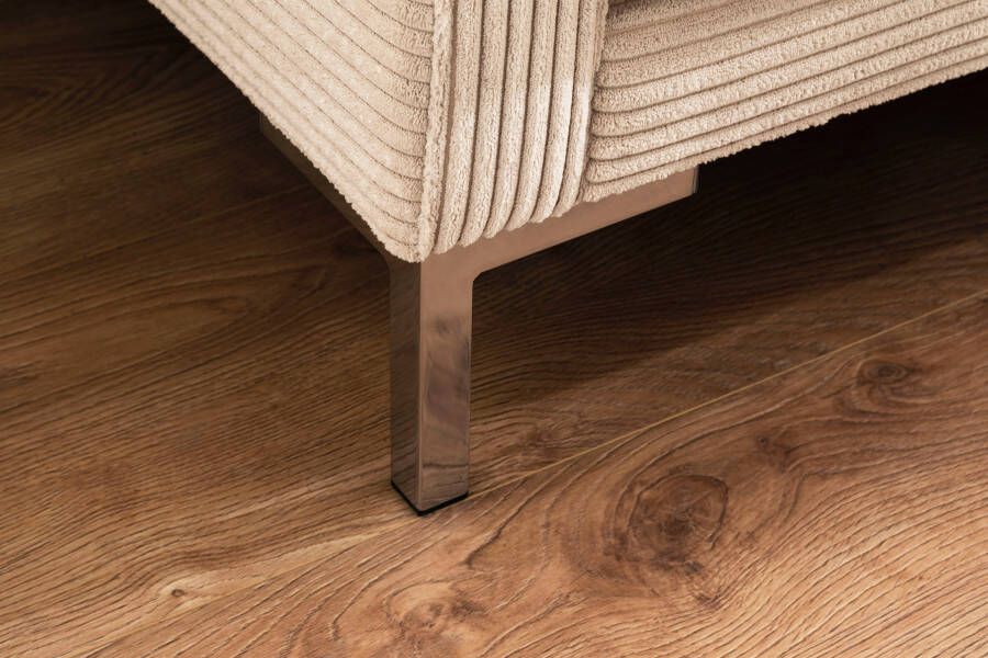 Trends by HG Hoekbank Landau L-vorm in cordstof met metalen voet - Foto 5