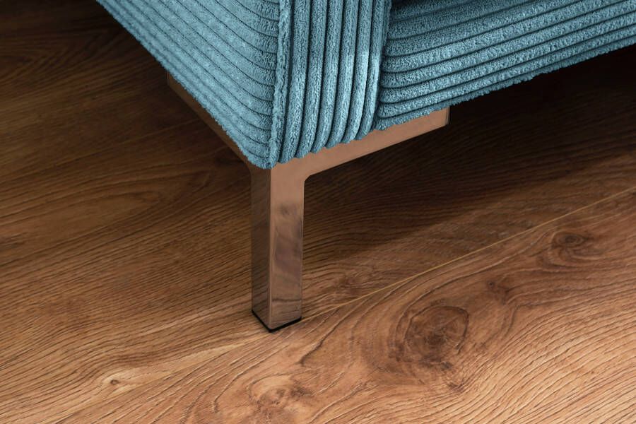 Trends by HG Hoekbank Landau L-vorm in cordstof met metalen voet - Foto 5