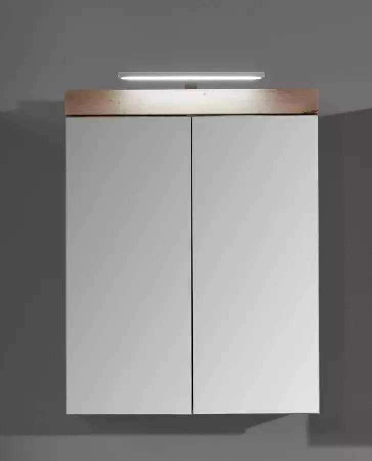 Welltime Badkamerserie Avena Hoge kast WBU spiegelkast commode hangkast u. verlichting (set 5-delig) - Foto 6