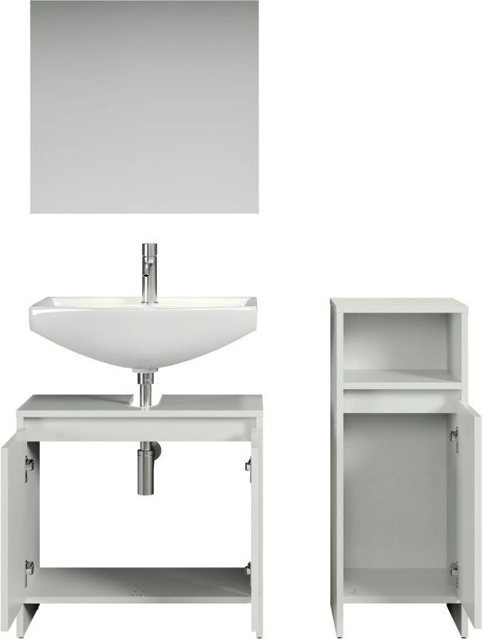 INOSIGN Badkamerserie Banta 3 delen breedte 107 cm diepte 28 cm greeploos wit mat (3-delig) - Foto 8