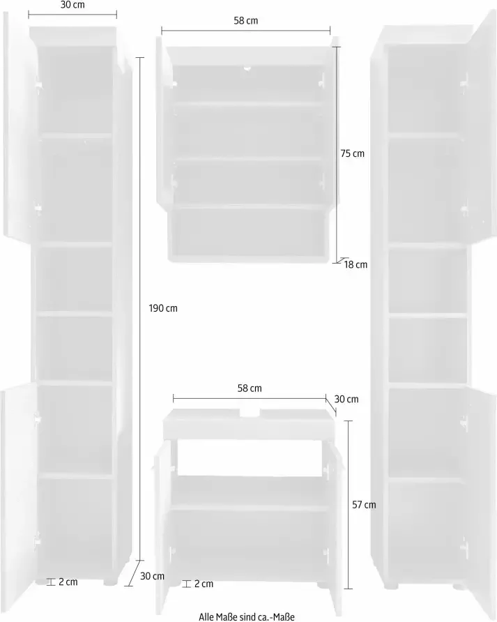 Welltime Badkamerserie RUNNER (set 3-delig)