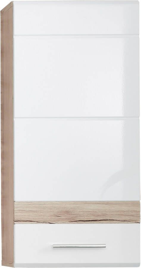 Trendteam smart living SetOne badkamer E met spiegelkast decor licht eiken wit hoogglans - Foto 3