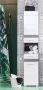 Trendteam smart living SetOne Badkamercombinatie hoogglans wit en Sardegna grijs rookzilver badkamermeubel set 3-delig met spiegelkast - Thumbnail 10