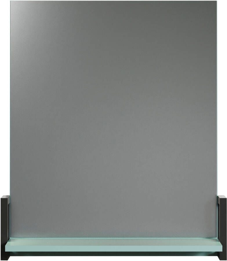 Welltime Badspiegel Malcesine rechthoekige badkamerspiegel met plankje breedte 64 cm grijsblauw (1 stuk) - Foto 4
