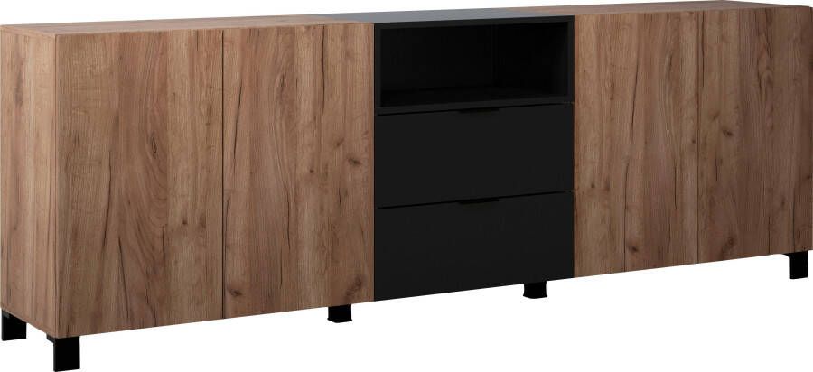 INOSIGN Dressoir Kriens Sidetable eiken lichtbruin matzwart breedte 227 cm hoogte 78 cm - Foto 8