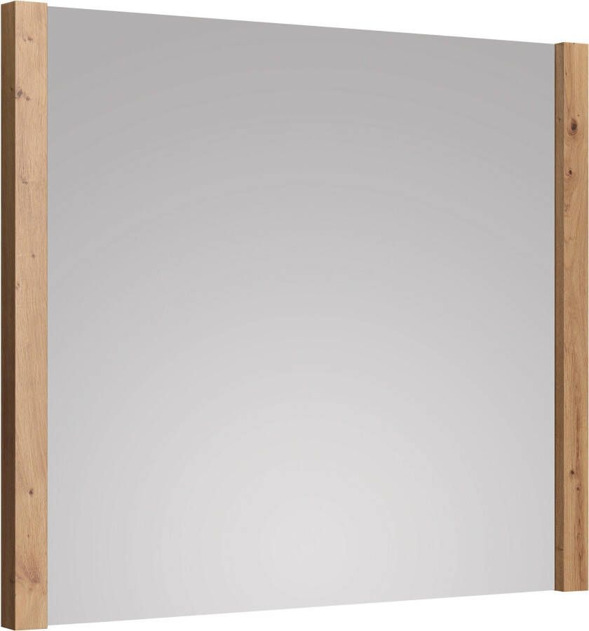 Andas Garderobespiegel Drammen Wandspiegel lijst gedeeltelijke in houtlook bxh ca.: 78 x 69 cm (1 stuk) - Foto 2