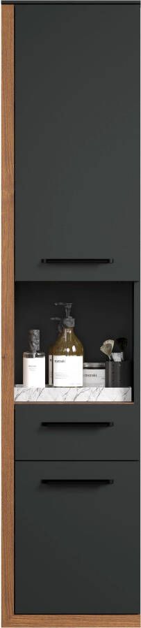 INOSIGN Halfhoge kast Premont grijs hangend badkamerkastje 35 cm x 157 cm hoog soft-closetechniek 2 deuren (1 stuk) - Foto 13