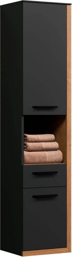 INOSIGN Halfhoge kast Premont grijs hangend badkamerkastje 35 cm x 157 cm hoog soft-closetechniek 2 deuren (1 stuk) - Foto 11