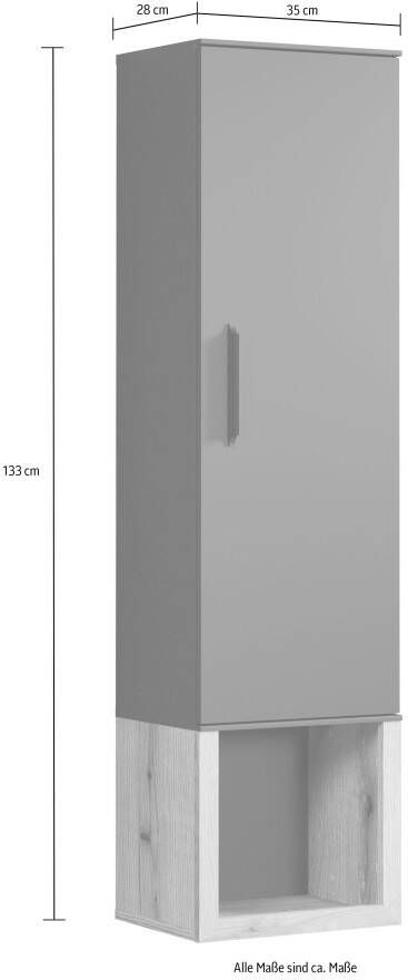 INOSIGN Hangend kastje Premont ca. 35 cm breed tweekleurige kast modern eiken wandbevestiging (1 stuk) - Foto 7