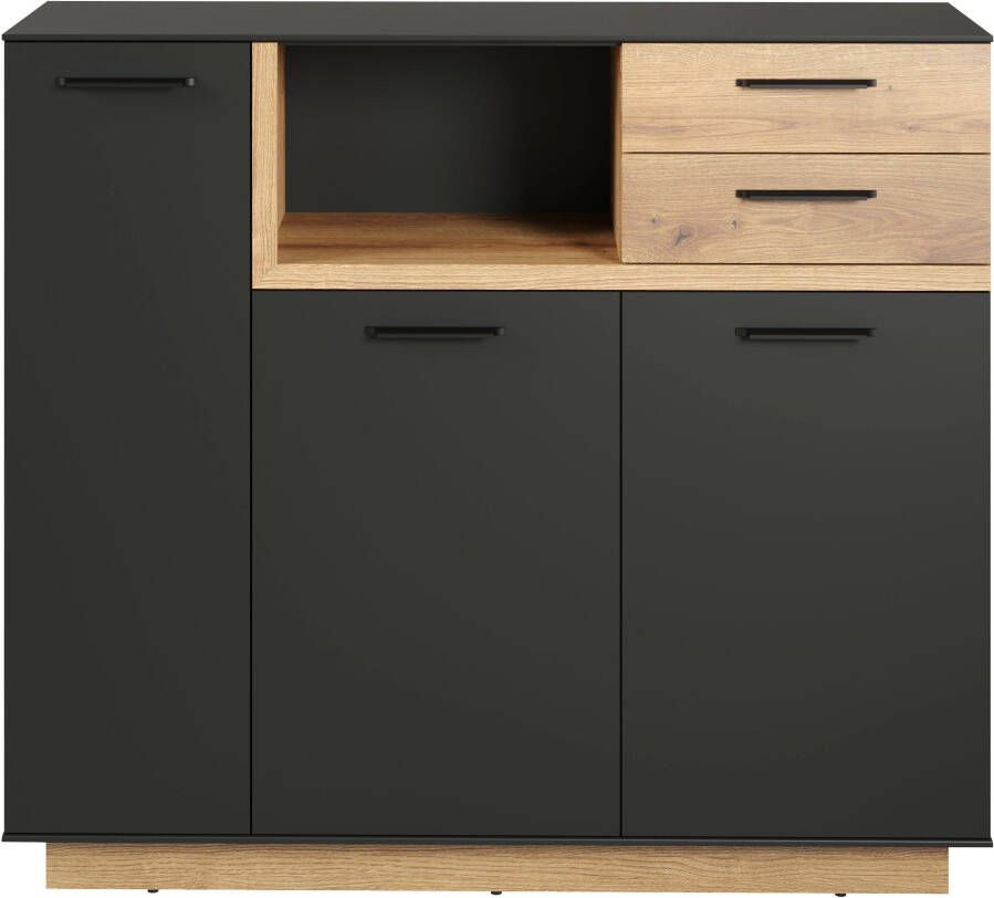 INOSIGN Highboard Premont ca. 128 cm breed tweekleurige kast modern eiken staand (1 stuk) - Foto 7