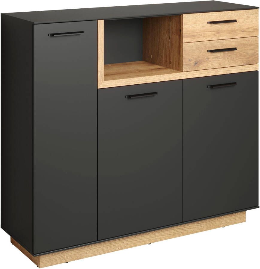 INOSIGN Highboard Premont ca. 128 cm breed tweekleurige kast modern eiken staand (1 stuk) - Foto 6