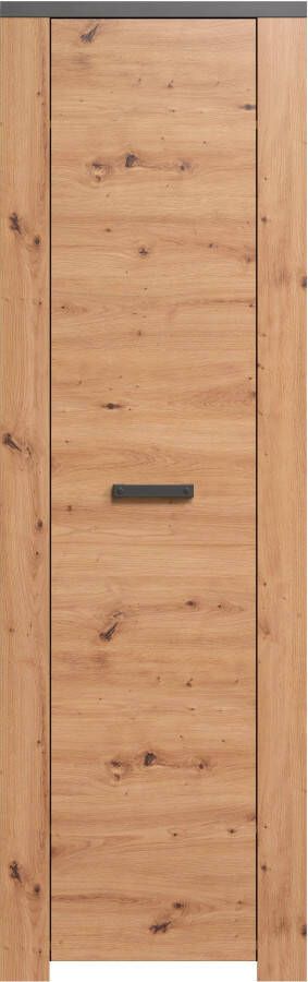 Home affaire Hoge kast Ambres mat echt-hout-look ca. 62 cm breed uittrekbare garderobestang (1 stuk) - Foto 12