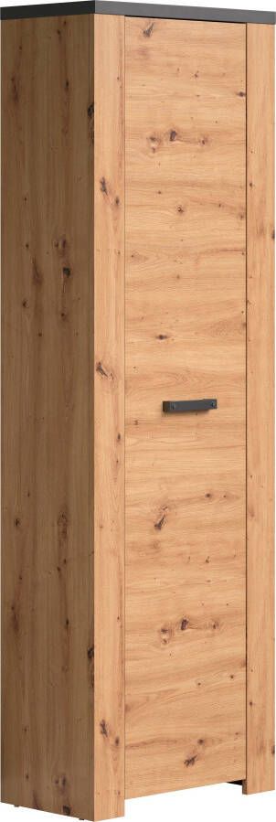 Home affaire Hoge kast Ambres mat echt-hout-look ca. 62 cm breed uittrekbare garderobestang (1 stuk) - Foto 10