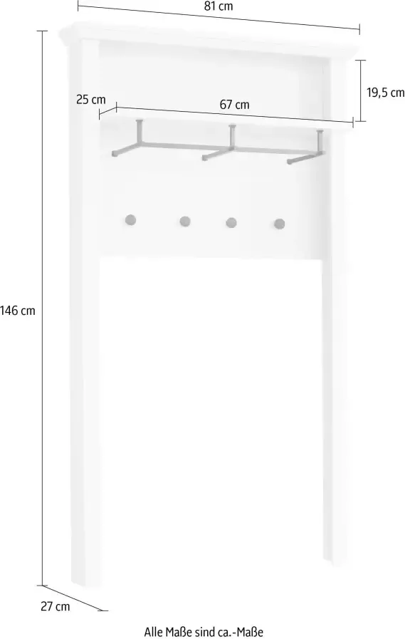 Home affaire Kapstokpaneel Baxter tijdloze landelijke stijl - Foto 1