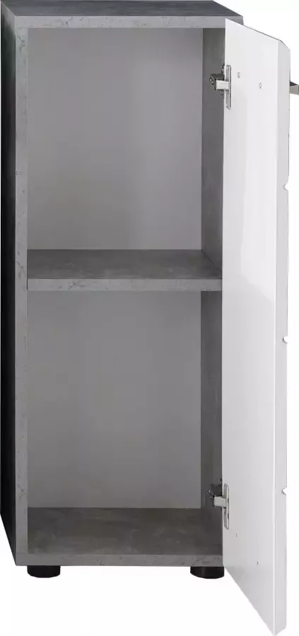 Hioshop NanoBad badkamerkast 1 deur 1 legplank betonsteen decor - Foto 6